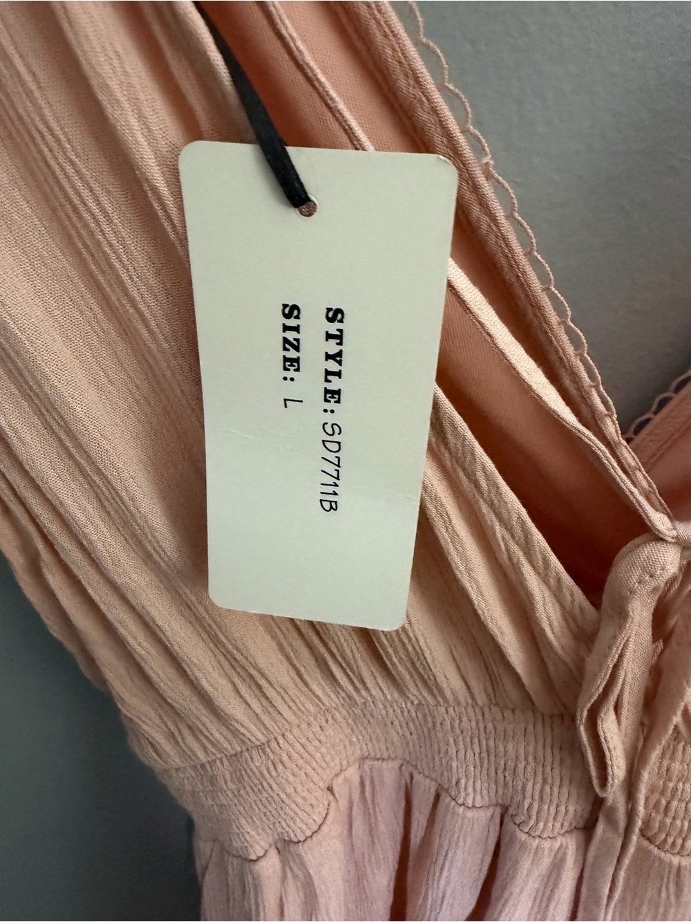 Shinestar Lace-Trim Maxi Dress in Blush Pink - Picture 8 of 8